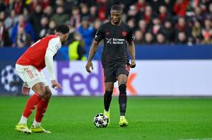 德天空：勒沃库森前锋科法内腿筋受伤可能缺席两周