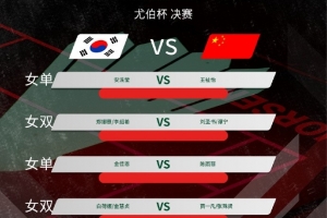 汤尤杯决赛中国vs韩国对阵：王祉怡再战安洗莹，陈雨菲迎战金佳恩